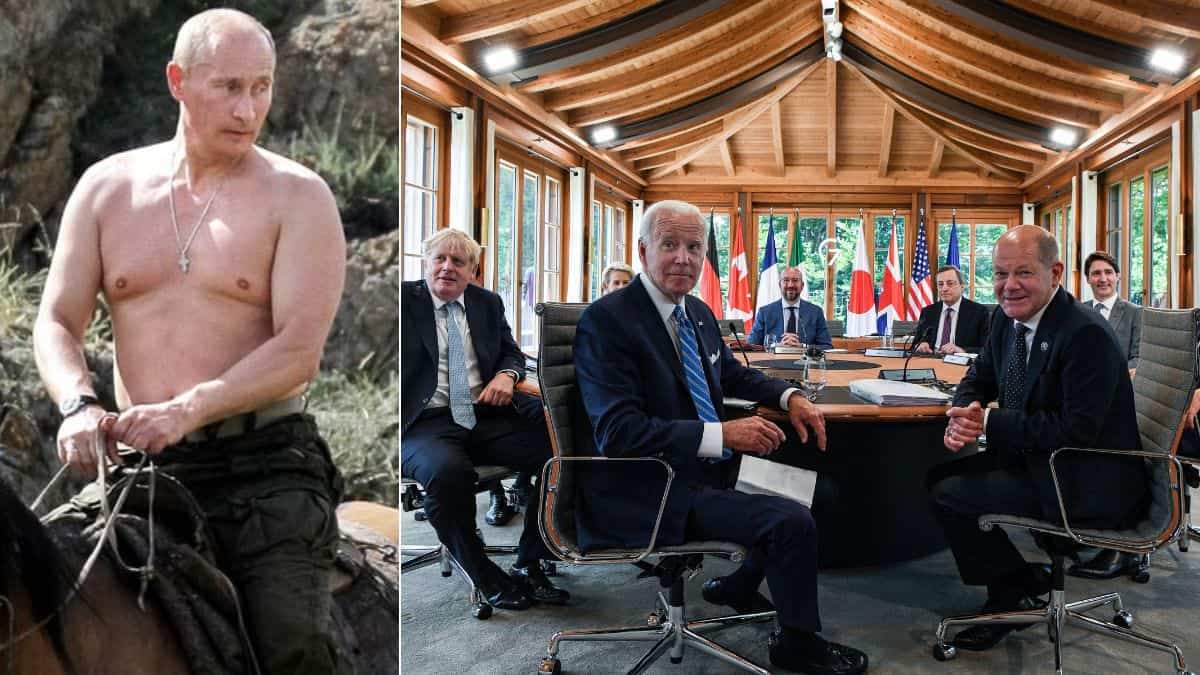 'Got to show them our pecs': Boris, Trudeau mock Putin's infamous bare-chested pics - Watch 'Got to show them our pecs': Boris, Trudeau mock Putin's infamous bare-chested pics - Watch