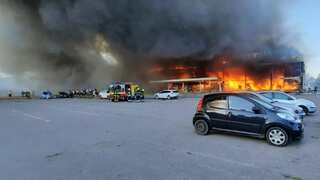 Russian missile strike on shopping mall kills at least 16 people, Ukraine says