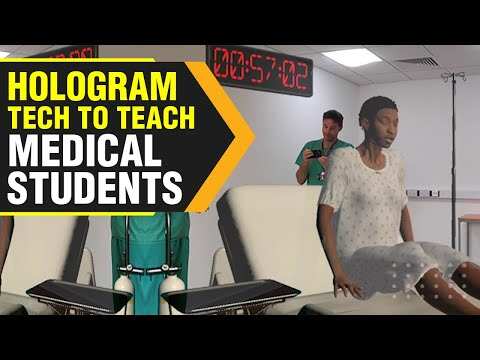 Holographic figures used to teach medical students at CHU