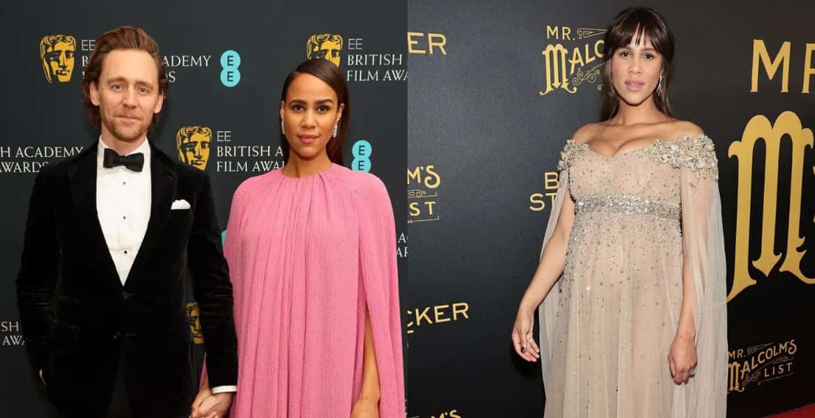 Tom Hiddleston expecting first baby with fiancee Zawe Ashton as she flaunts baby bump