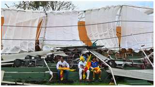 SL vs AUS, 1st Test: Heavy rain wreaks havoc as stand at Galle stadium collapses ahead of Day 2 - WATCH