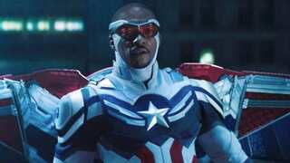 Anthony Mackie dons Captain America costume, fights Ultron drones with Kamala Khan and Captain Marvel. Watch