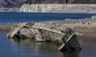 World War II-era boat emerges from Lake Mead as water levels decline