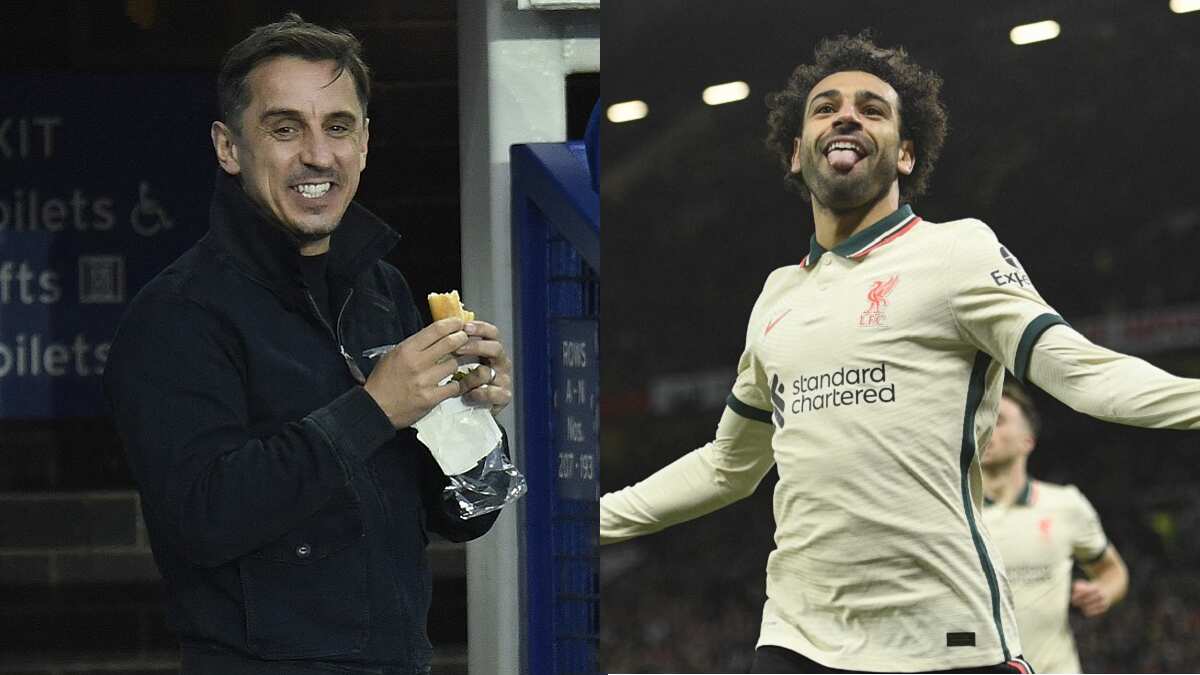 'He has played them': Gary Neville cheekily reacts to Mohammed Salah's contract extension at Liverpool