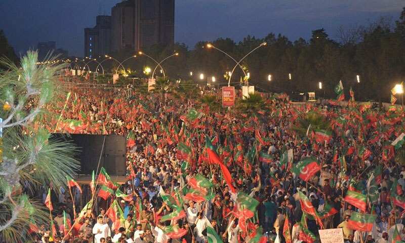 PTI protest rally in Islamabad: Imran Khan warns of rigging in by-polls