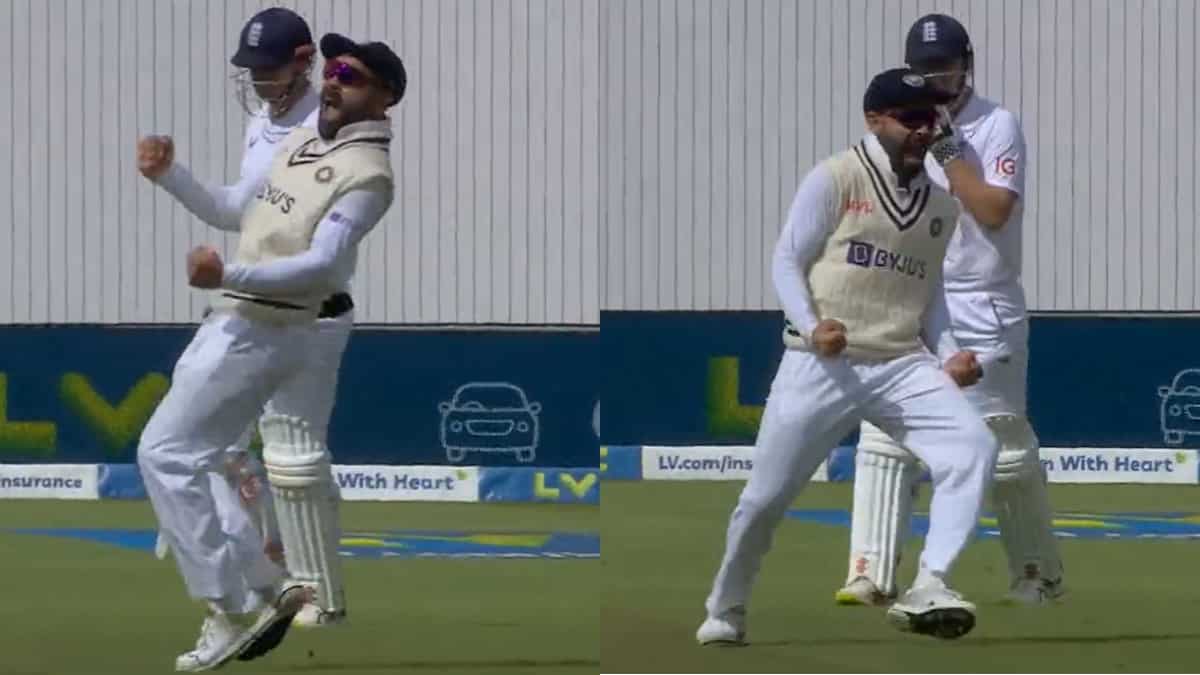 WATCH: Virat Kohli celebrates wildly after Alex Lees' dismissal in 5th Test, video goes viral WATCH: Virat Kohli celebrates wildly after Alex Lees' dismissal in 5th Test, video goes viral