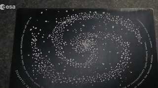 A fingertip painting to be sent to space to guide aliens to human civilisation