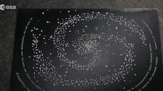 A fingertip painting to be sent to space to guide aliens to human civilisation