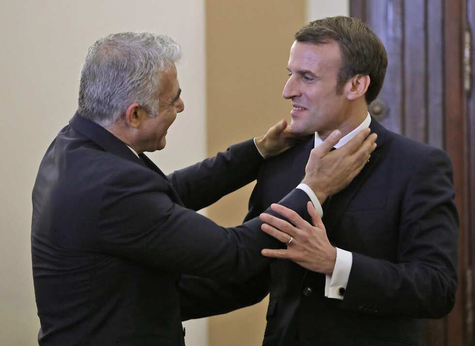 Yair Lapid meets French President Emmanuel Macron, revival of Iran nuclear deal on agenda