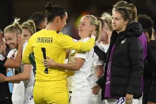 Women's Euro 2022: England make winning start in front of record crowd