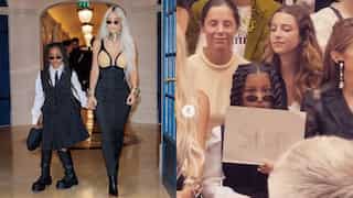 Kim Kardashian's daughter holds placard telling paps to 'stop' taking her pictures