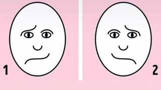 Which face looks happier? This optical illusion can reveal your personality. Are you brainy or creative?