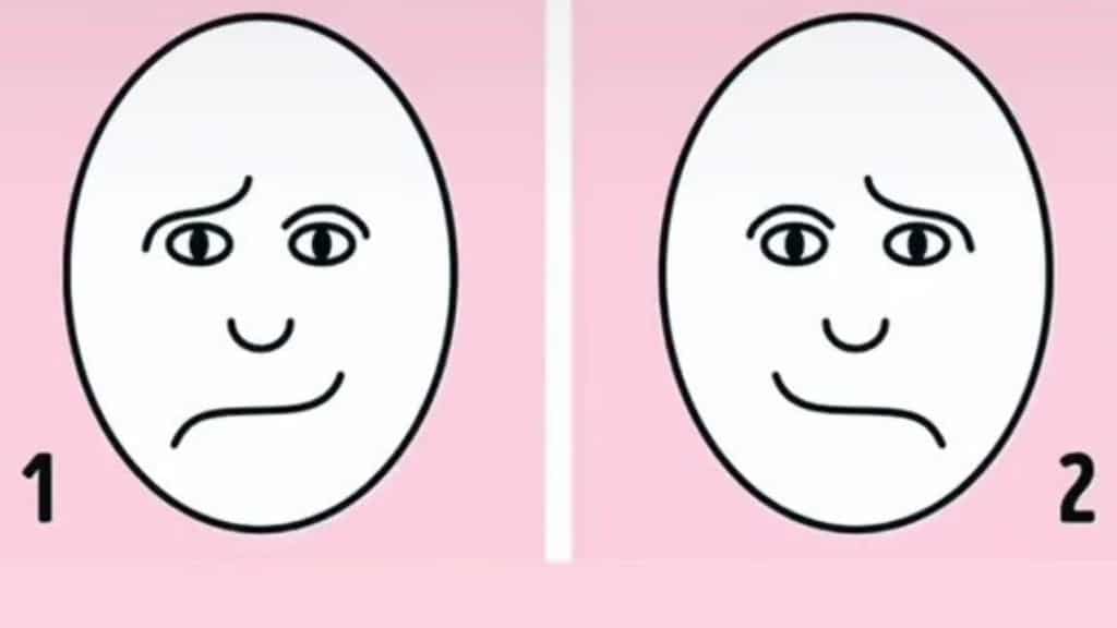 Which face looks happier? This optical illusion can reveal your personality. Are you brainy or creative?