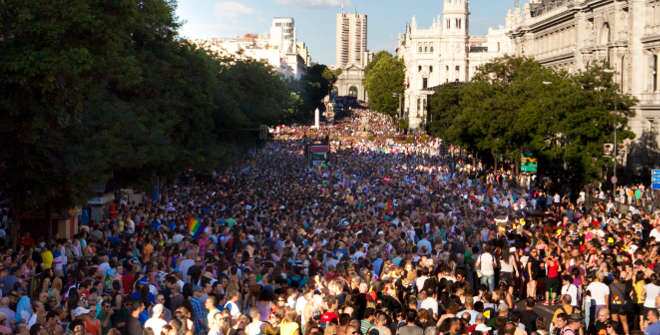 Over a million people attend the pride parade in Madrid