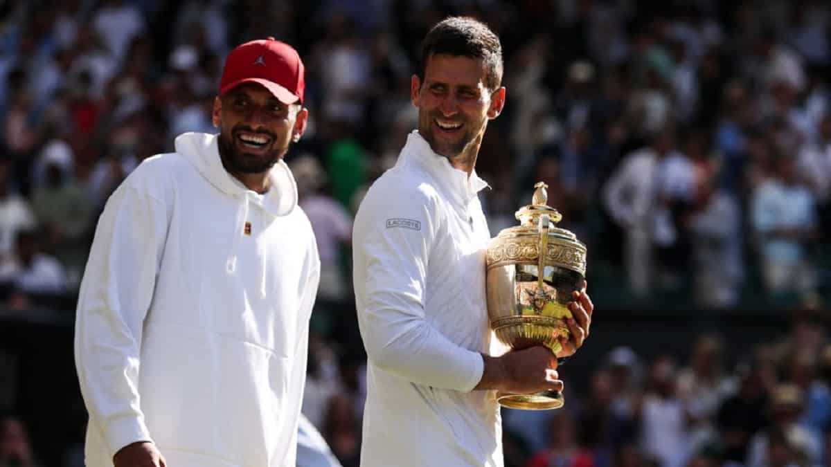 Dinner's on me, but not tonight: Novak Djokovic tells Nick Kyrgios after Wimbledon triumph Dinner's on me, but not tonight: Novak Djokovic tells Nick Kyrgios after Wimbledon triumph