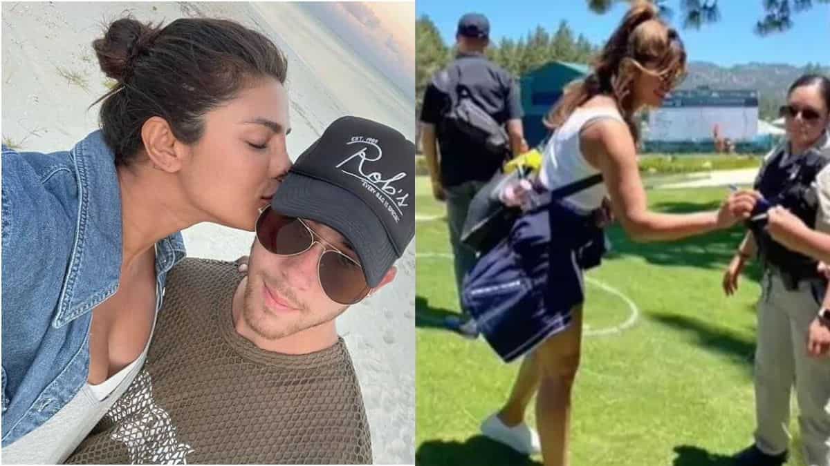 Priyanka Chopra turns cheerleader for Nick Jonas at his Celebrity Golf tournament game