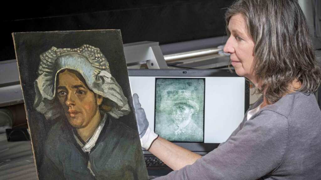 Previously unknown self-portrait of Vincent Van Gogh found behind another painting