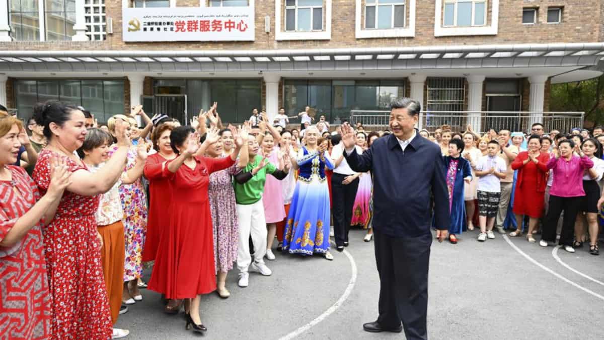 Chinese state media hails strides made by Xinjiang as Jinping visits it first time since crackdown