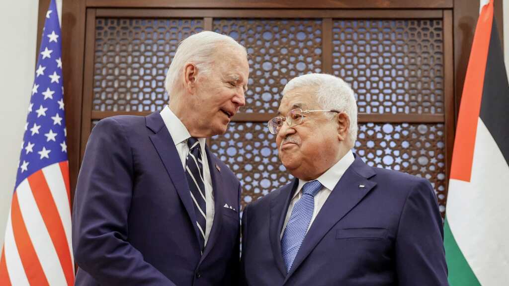 Joe Biden meets Palestinian leader Mahmoud Abbas in Bethlehem