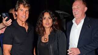 Tom Cruise meets Salma Hayek and her husband for dinner in London