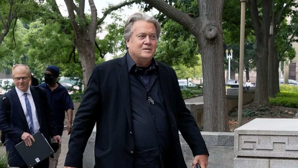 Jury selection set to begin Ex-Trump aide Steve Bannon’s contempt trial over Jan. 6 Capitol riots