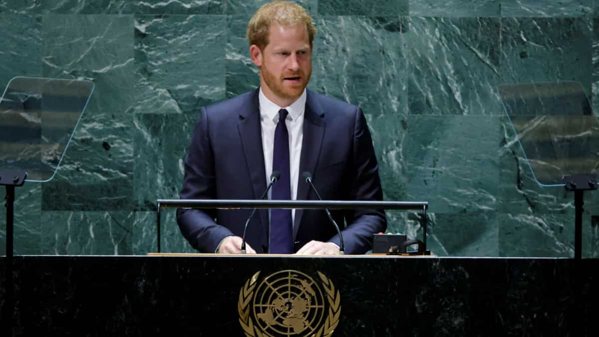 World democracy and freedom under assault, Prince Harry tells UN