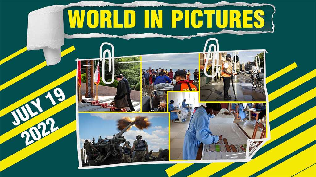 World in Pictures: Russia strikes cities across Ukraine; Iranian, Turkish presidents meet in Tehran
