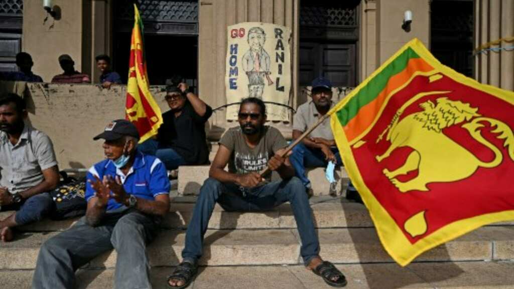 Sri Lankans protest outside secretariat as parliament elects Wickremesinghe as prez