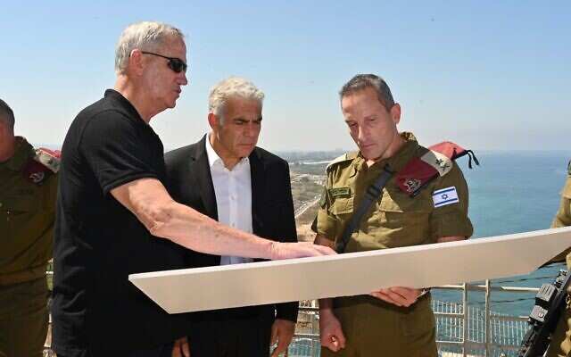 Israeli PM Yair Lapid takes a helicopter ride over disputed Karish gas rig