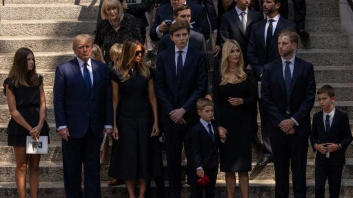 Donald Trump and his family bid farewell to Ivana at funeral in New York Donald Trump and his family bid farewell to Ivana at funeral in New York