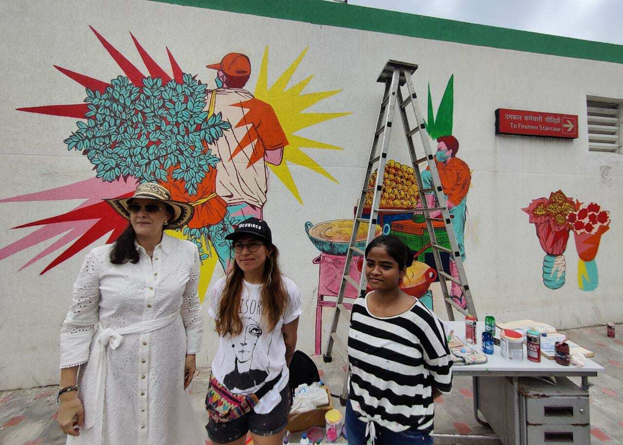 Delhi's Vasant Vihar Metro Station gets Colombian artwork India News News