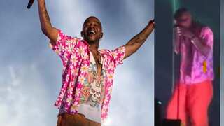 Kid Cudi walks off stage after getting hit by bottles, crowd chants Kanye West