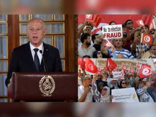 In Pics | Hundreds of Tunisians protest against President Kais Saied