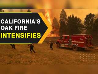 California's Oak Fire reaches Sierra National Forest, smoke plume seen from space
