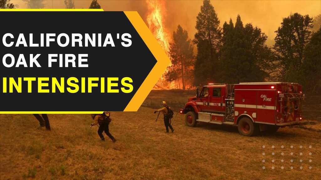 California's Oak Fire reaches Sierra National Forest, smoke plume seen from space