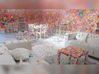 Interactive work by Japanese artist Kusama: The obliteration room returns to Tate modern