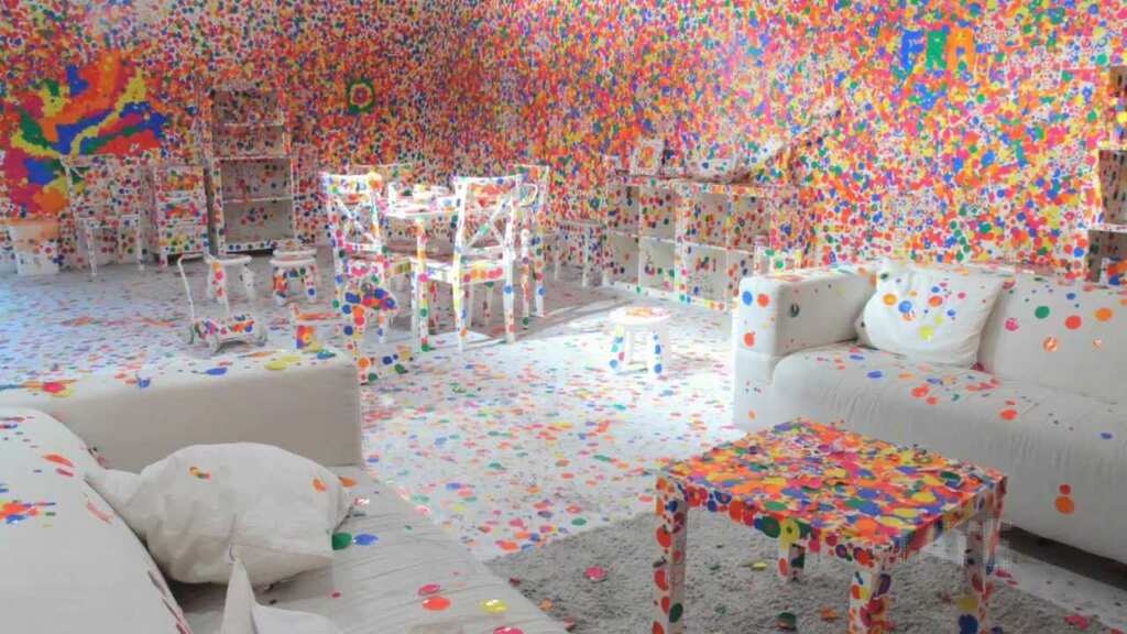 Interactive work by Japanese artist Kusama: The obliteration room returns to Tate modern