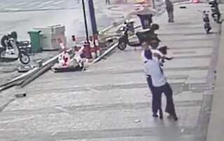 Watch: Man catches toddler after she falls from fifth floor building as video goes viral