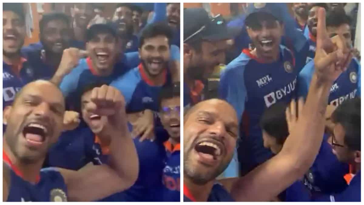 Watch: Shikhar Dhawan & Co.'s animated celebrations as Team India clinch ODI series vs West Indies Watch: Shikhar Dhawan & Co.'s animated celebrations as Team India clinch ODI series vs West Indies