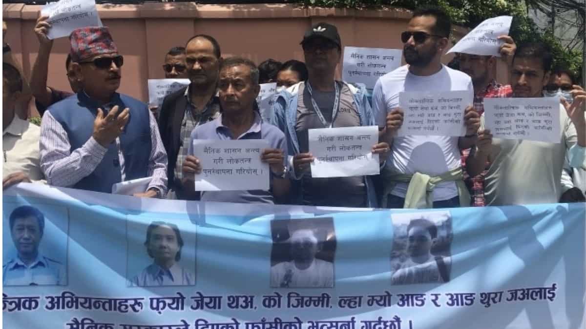 Protest in Nepal against Myanmar’s execution of four activists