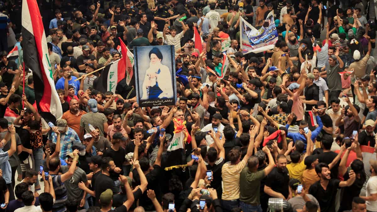 Iraq: Supporters of cleric Moqtada Sadr storm parliament in fortified Green Zone Iraq: Supporters of cleric Moqtada Sadr storm parliament in fortified Green Zone