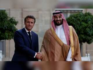 Saudi Crown Prince meets President Emmanuel Macron
