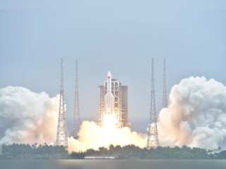 Debris from Chinese Long March 5B rocket falls back to Earth