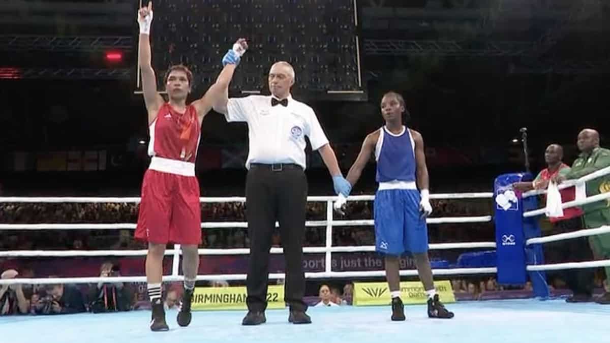 India's Nikhat Zareen storms into 50kg quarterfinals in women's boxing Commonwealth Games 2022 India's Nikhat Zareen storms into 50kg quarterfinals in women's boxing Commonwealth Games 2022