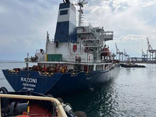 First Ukraine grain ship departs Odessa port