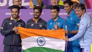 India beat Singapore 3-1 to claim second straight men's team table tennis gold at Commonwealth Games