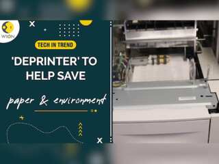 This 'Deprinter' strips ink from printed paper so it can be reused