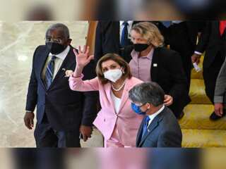 US House Speaker Nancy Pelosi departs from Taipei as furious China holds military drills