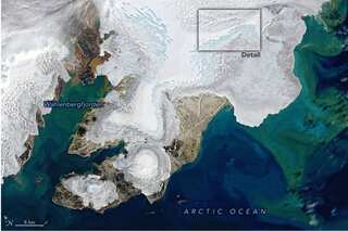 NASA shares rare pictures of record summer melting in Svalbard, Norway’s ice-covered archipelago