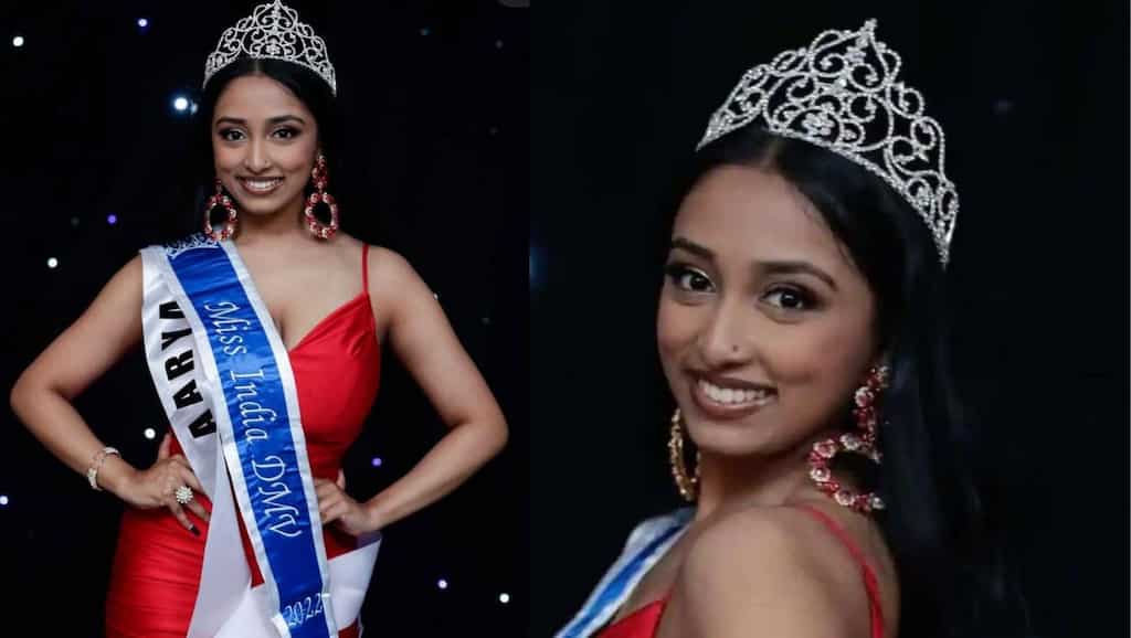 Indian American teen Aarya Walvekar from Virginia crowned Miss India USA 2022